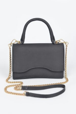 Compact Chain Crossbody Bag – Polished Finish