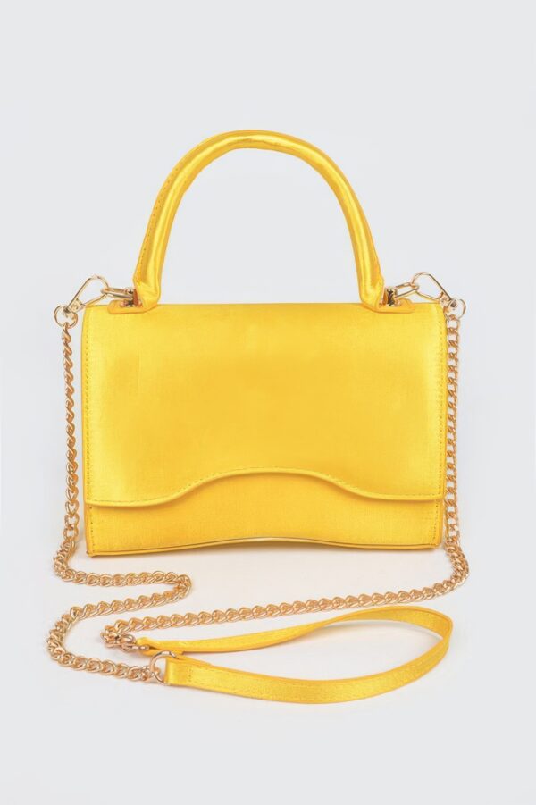 Compact Chain Crossbody Bag – Polished Finish