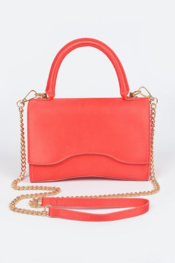 Compact Chain Crossbody Bag – Polished Finish