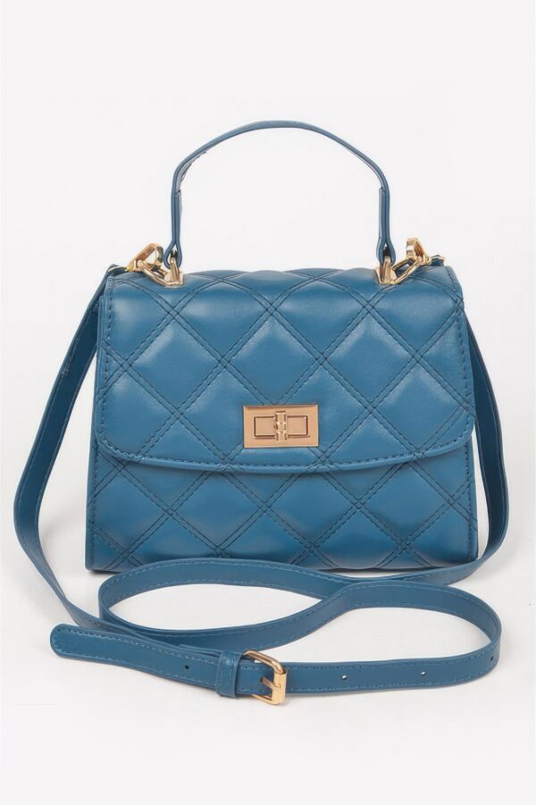 Quilted Top-Handle Crossbody Bag – Structured Compact