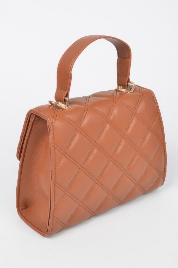 Quilted Top-Handle Crossbody Bag – Structured Compact