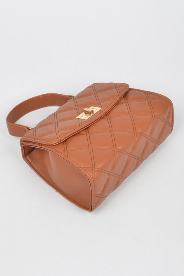 Quilted Top-Handle Crossbody Bag – Structured Compact
