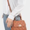 Quilted Top-Handle Crossbody Bag – Structured Compact