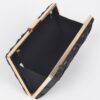 Cross-Hatched Textured Chain Clutch