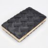Cross-Hatched Textured Chain Clutch