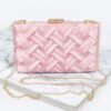 Cross-Hatched Textured Chain Clutch