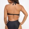 Calista Mesh-Front One-Piece Swimsuit with Strappy Sides