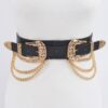 Layered Mixed-Metal Chain Stretch Belt – Structured Waist