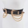 Layered Mixed-Metal Chain Stretch Belt – Structured Waist