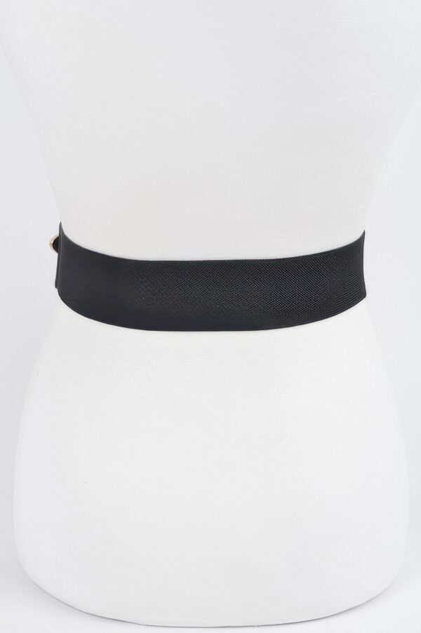 Layered Mixed-Metal Chain Stretch Belt – Structured Waist