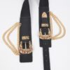 Layered Mixed-Metal Chain Stretch Belt – Structured Waist