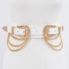Layered Mixed-Metal Chain Stretch Belt – Structured Waist