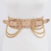Layered Mixed-Metal Chain Stretch Belt – Structured Waist