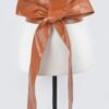 Wide Faux Leather Kimono Wrap Belt – Structured Waist Tie
