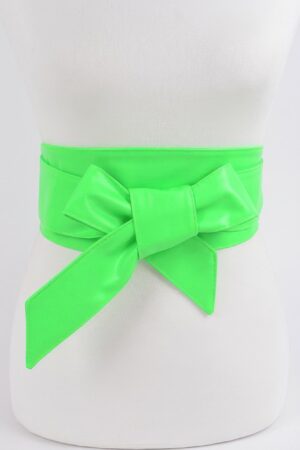 Neon Wrap Kimono Belt – Wide 4in Waist Tie