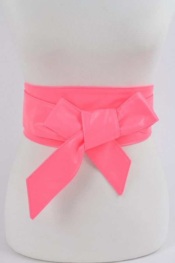 Neon Wrap Kimono Belt – Wide 4in Waist Tie