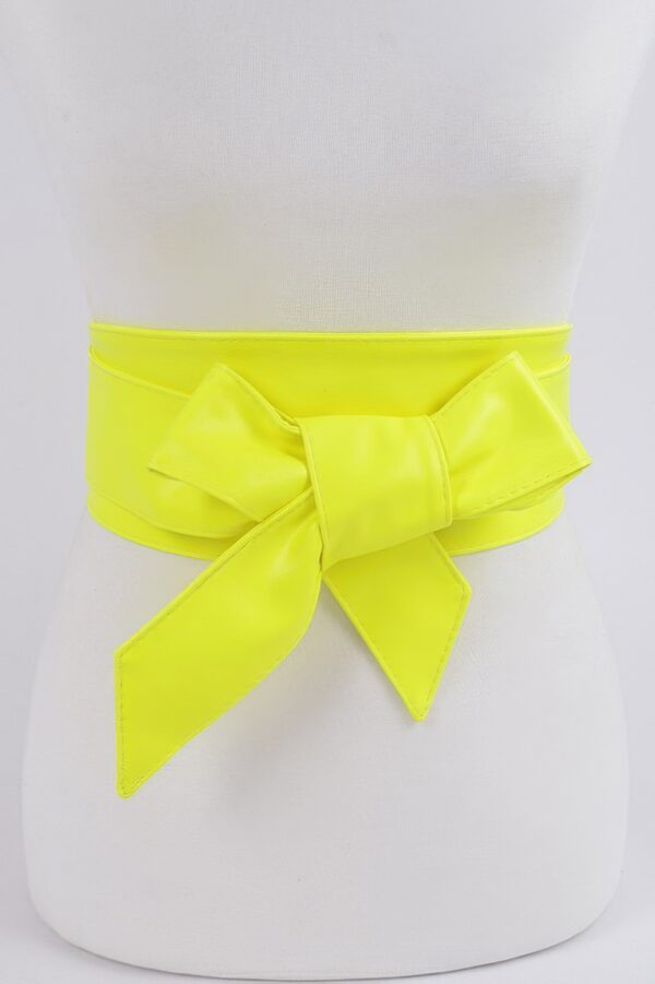 Neon Wrap Kimono Belt – Wide 4in Waist Tie