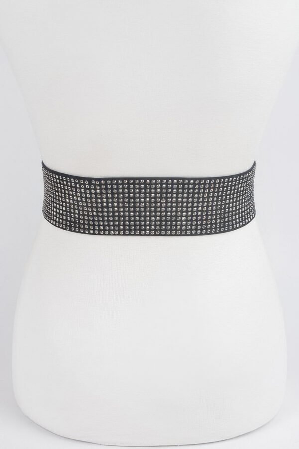 Hot-Fix Stretch Belt – Embellished 2.25″ Waistband