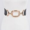 Stretch Waist Belt with Polished Metal Buckle
