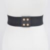 Stretch Waist Belt with Polished Metal Buckle