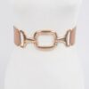 Stretch Waist Belt with Polished Metal Buckle