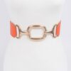 Stretch Waist Belt with Polished Metal Buckle