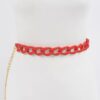 Chain Belt with Vivid Color Accents