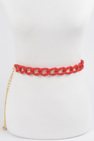 Chain Belt with Vivid Color Accents