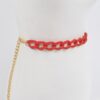 Chain Belt with Vivid Color Accents