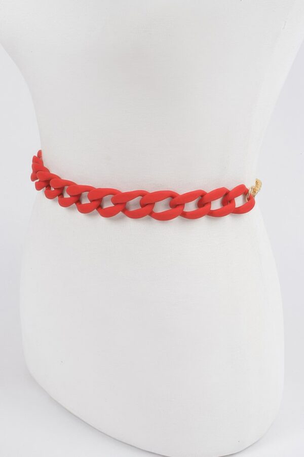 Chain Belt with Vivid Color Accents