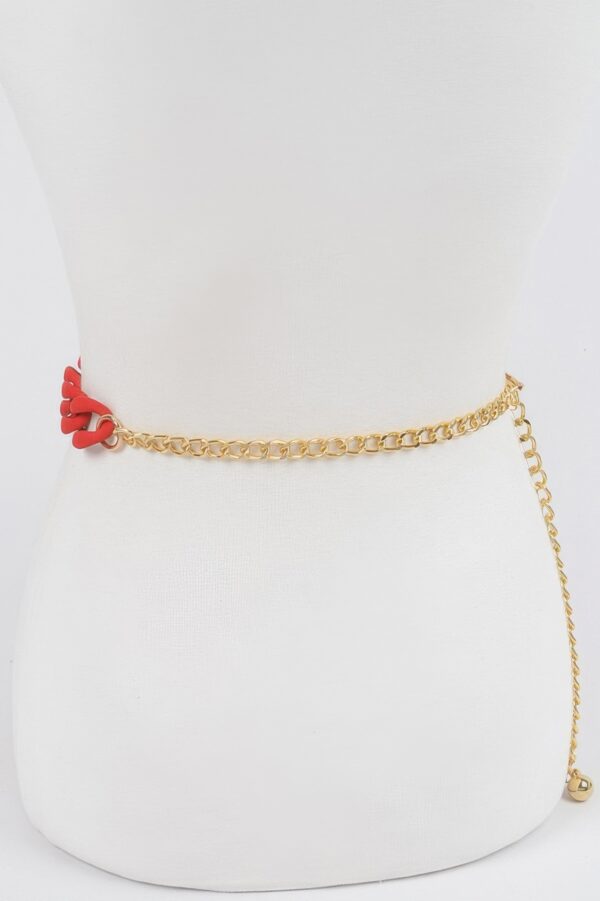 Chain Belt with Vivid Color Accents
