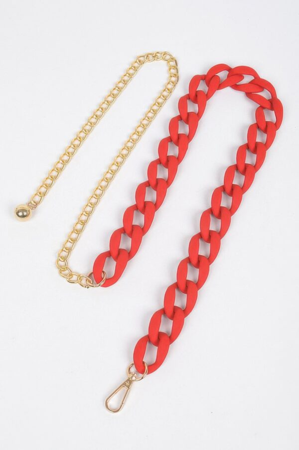 Chain Belt with Vivid Color Accents
