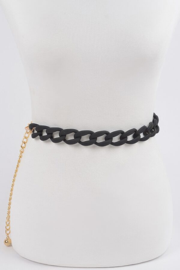 Chain Belt with Vivid Color Accents