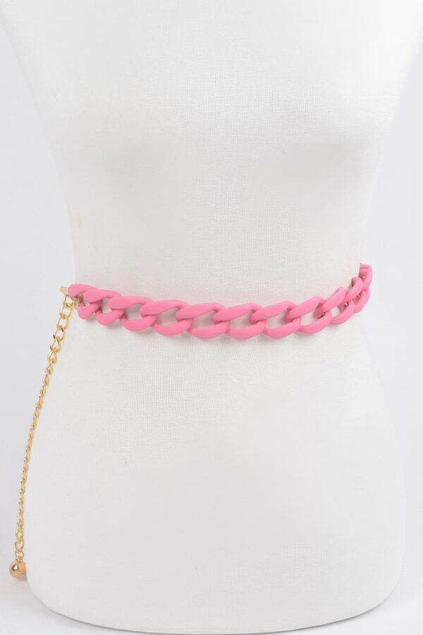 Chain Belt with Vivid Color Accents