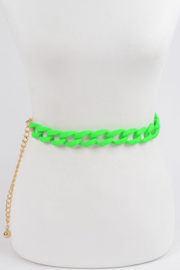 Chain Belt with Vivid Color Accents