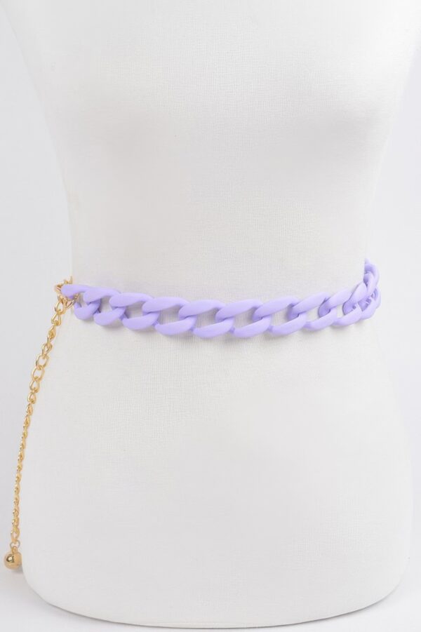 Chain Belt with Vivid Color Accents