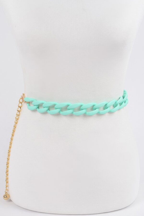Chain Belt with Vivid Color Accents
