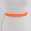 Chain Belt with Vivid Color Accents