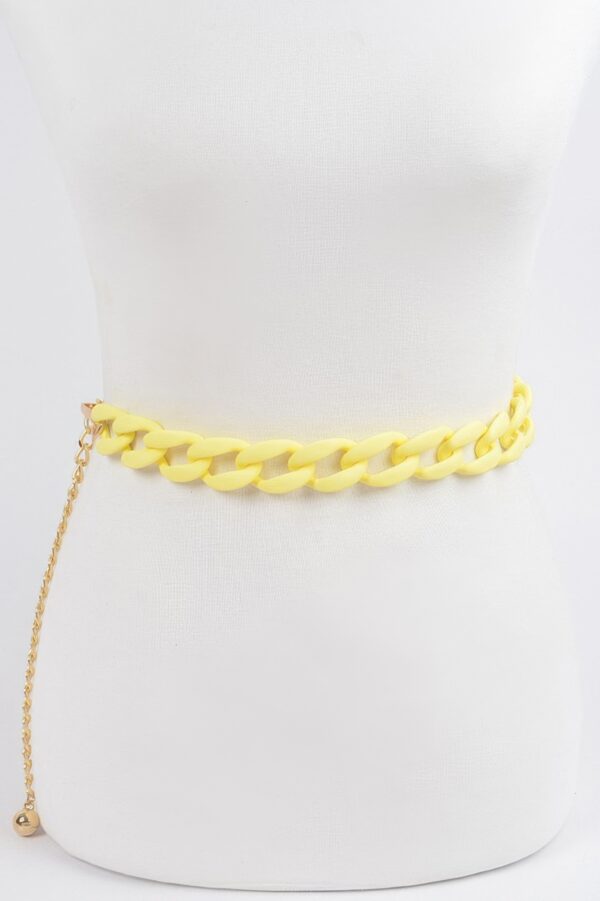 Chain Belt with Vivid Color Accents
