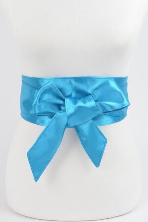 Wide Satin Kimono Wrap Belt – Smooth Finish
