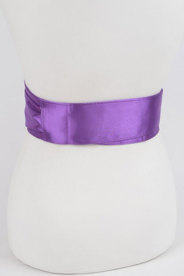 Wide Satin Kimono Wrap Belt – Smooth Finish