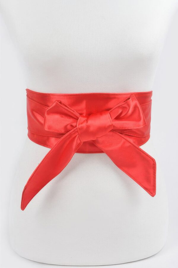 Wide Satin Kimono Wrap Belt – Smooth Finish