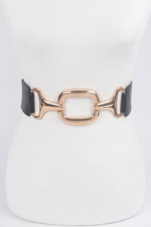 Stretch Plus Size Belt with Multi Metal Buckles