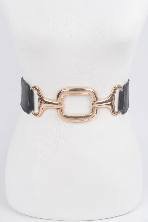 Stretch Plus Size Belt with Multi Metal Buckles