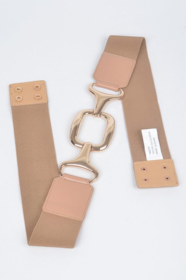 Stretch Plus Size Belt with Multi Metal Buckles