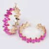Rhinestone Hoop Earrings – 2.5 in Statement Hoops