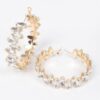 Rhinestone Hoop Earrings – 2.5 in Statement Hoops