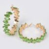 Rhinestone Hoop Earrings – 2.5 in Statement Hoops
