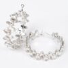 Rhinestone Hoop Earrings – 2.5 in Statement Hoops