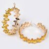 Rhinestone Hoop Earrings – 2.5 in Statement Hoops